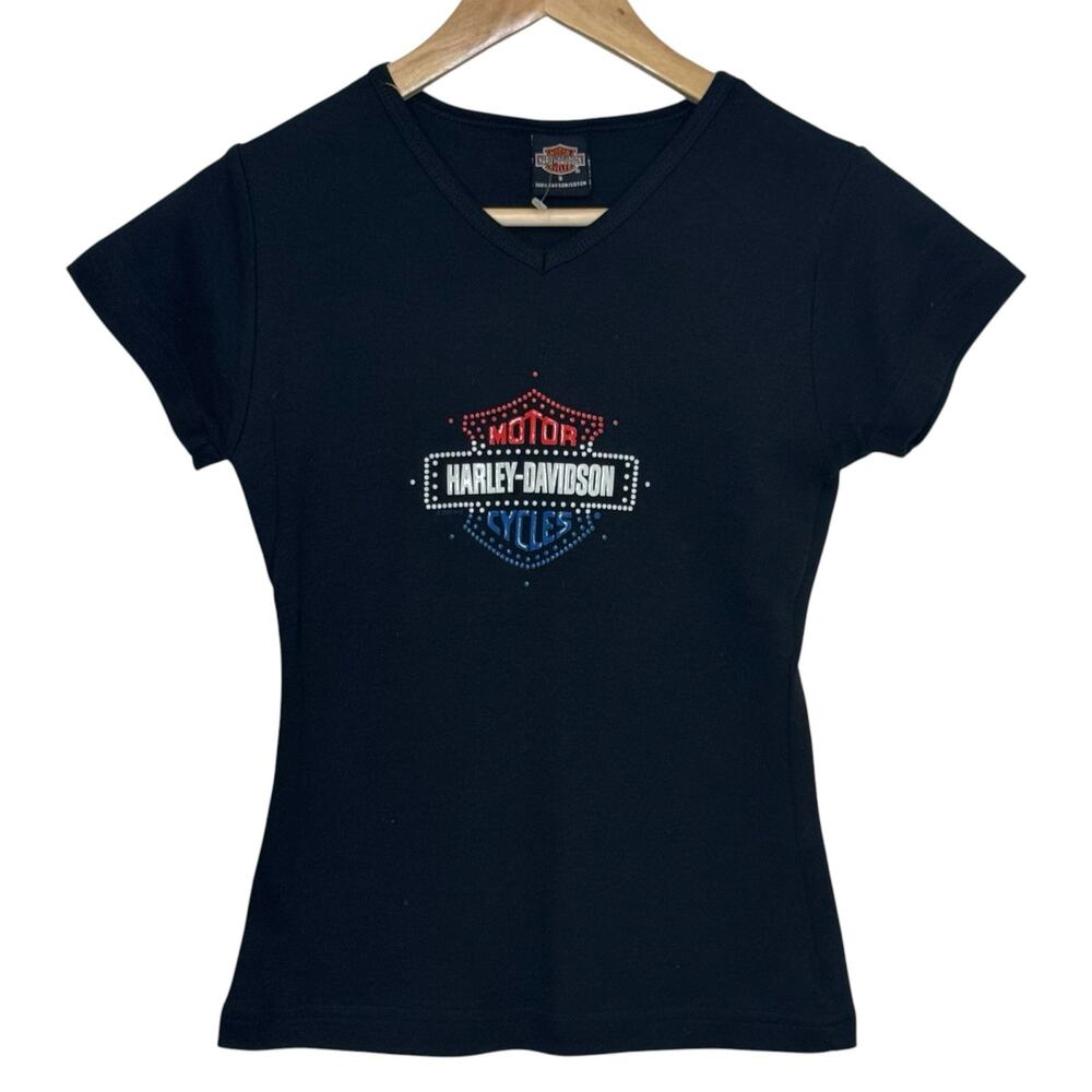 Harley Davidson Women's Small Patriotic Bar & Shield Seminole County HD
